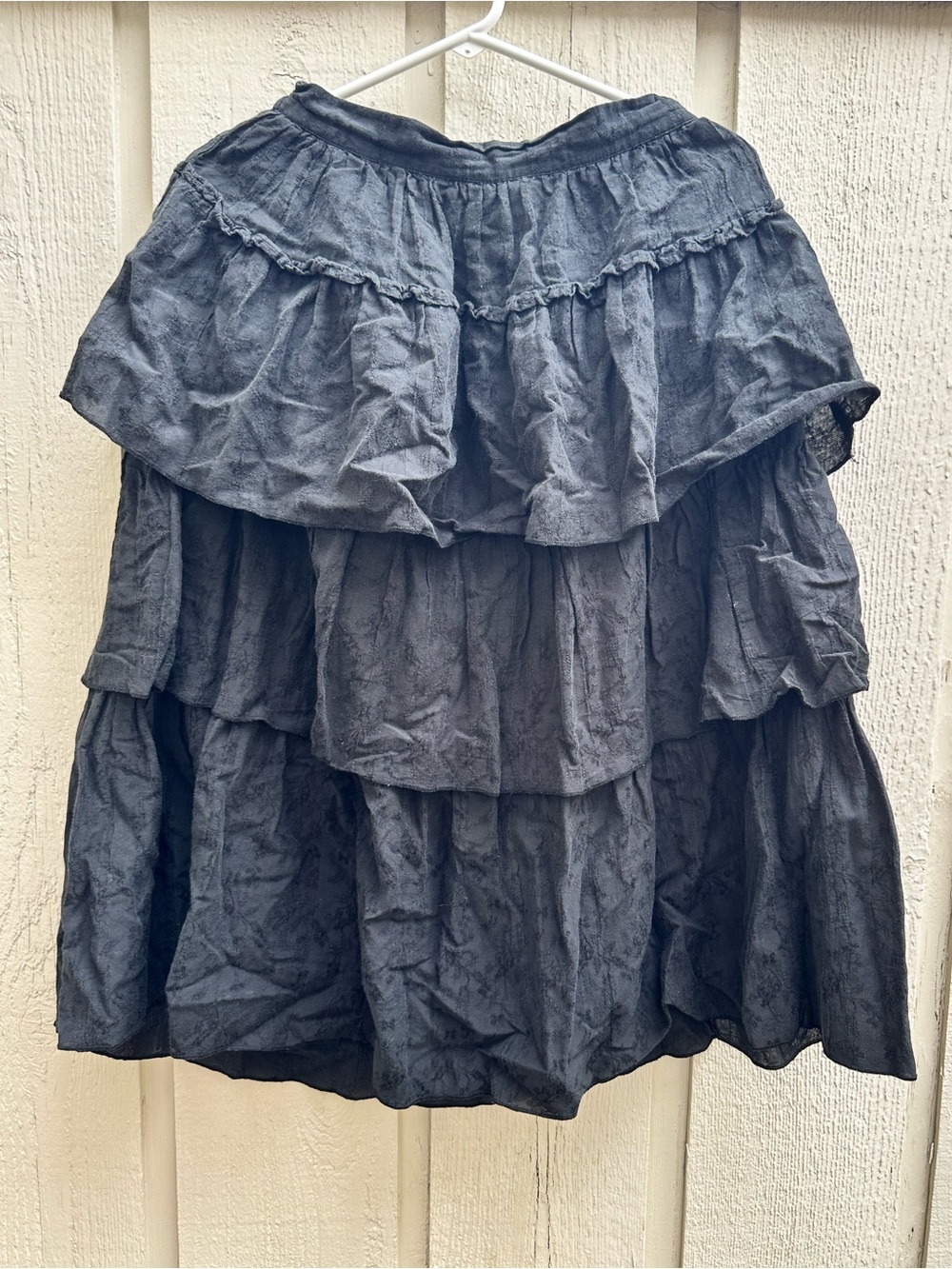 Universal Thread Tiered Ruffle Skirt in Charcoal Gray